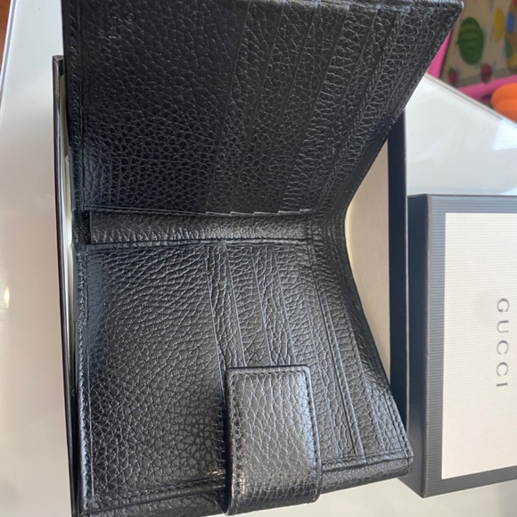 Gucci GG Marmont French Flap Wallet - Black With Gold Detailing 🖤 - Picture 3 of 6